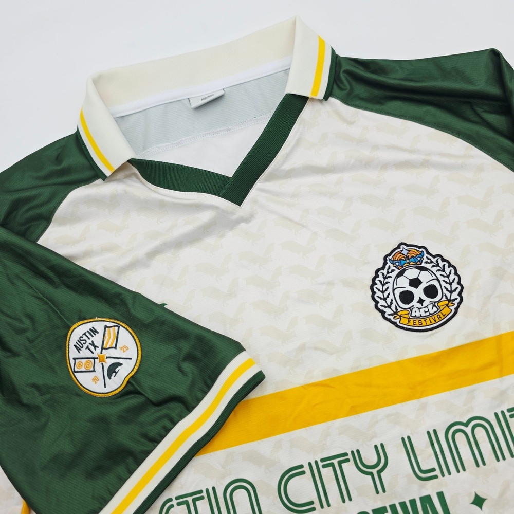 Austin City Limits Music Festival Soccer Jersey Men L ACL Fest 25 Green White